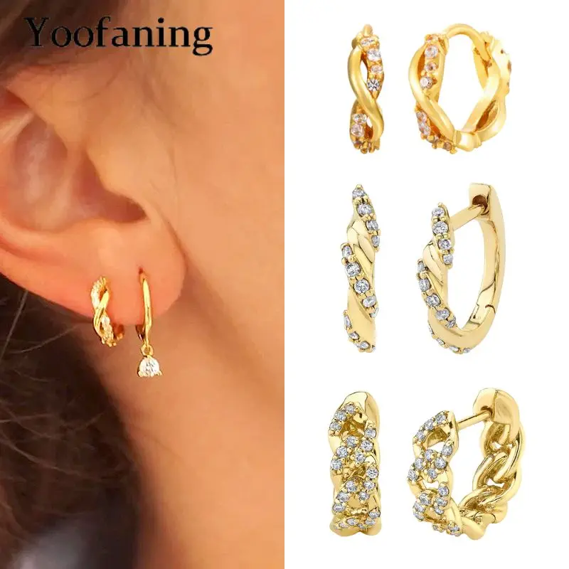 925 Sterling Silver Needle Premium Design Cross Twisted Braided Zircon Hoop Earrings Women Luxurious and Generous Jewelry Gifts
925 Sterling Silver Needle Premium Design Cross Twisted Braided Zircon Hoop Earrings Women Luxurious and Generous Jewelry Gifts