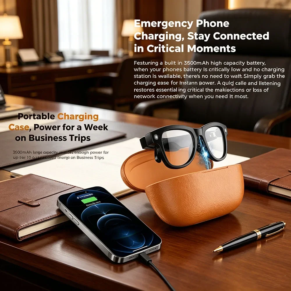 Stylish Upgraded AI Smart Glasses Men Color Changing Smart Sunglasses 800W Camera Video Recording Smart Translation
Stylish Upgraded AI Smart Glasses Men Color Changing Smart Sunglasses 800W Camera Video Recording Smart Translation