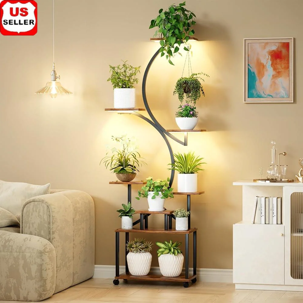 Indoor Plant Stand with Grow Light 8-Tiered Plant Shelf Adjustable Light Timer Multi-Level Display Rack Indoor Plants
Indoor Plant Stand with Grow Light 8-Tiered Plant Shelf Adjustable Light Timer Multi-Level Display Rack Indoor Plants