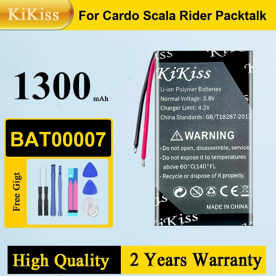 1300mAh KiKiss Wireless Headset Battery BAT00007 For Cardo Scala Rider PackTalk ,Packtalk Duo,SRPT0102 Digital Bateria
1300mAh KiKiss Wireless Headset Battery BAT00007 For Cardo Scala Rider PackTalk ,Packtalk Duo,SRPT0102 Digital Bateria