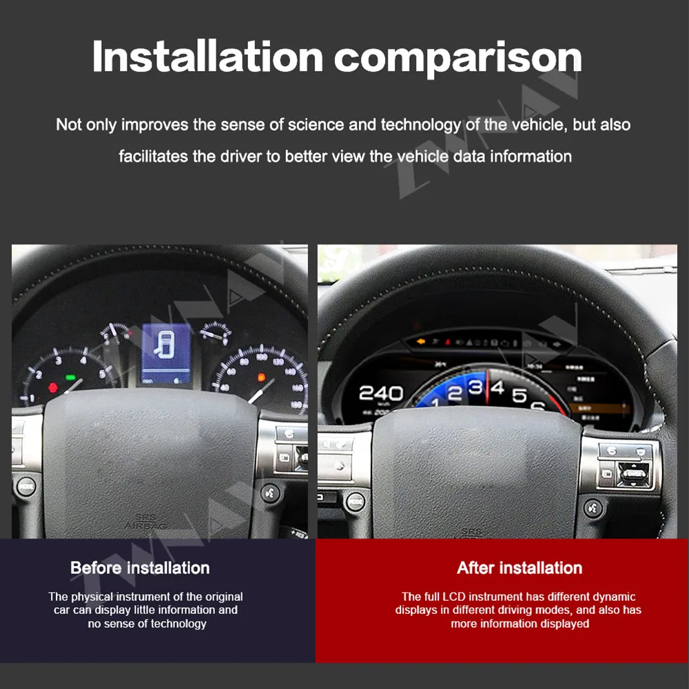 Digital Dashboard Panel For Lexus GX LCD instrument panel 2010-2021 LCD Screen Linux Instrument Cockpit Cluster
Digital Dashboard Panel For Lexus GX LCD instrument panel 2010-2021 LCD Screen Linux Instrument Cockpit Cluster