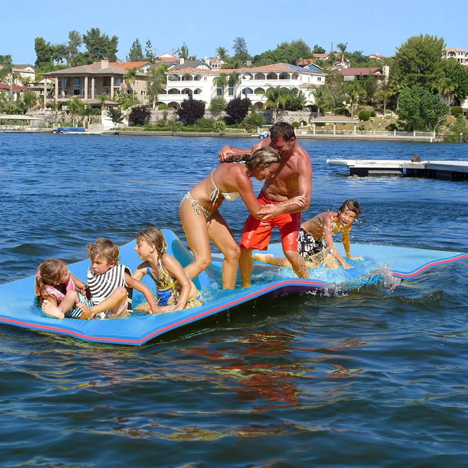 18ft Oversized 3-Layer Floating Water Mat for Ocean Beach River & Pool, Custom
18ft Oversized 3-Layer Floating Water Mat for Ocean Beach River & Pool, Custom