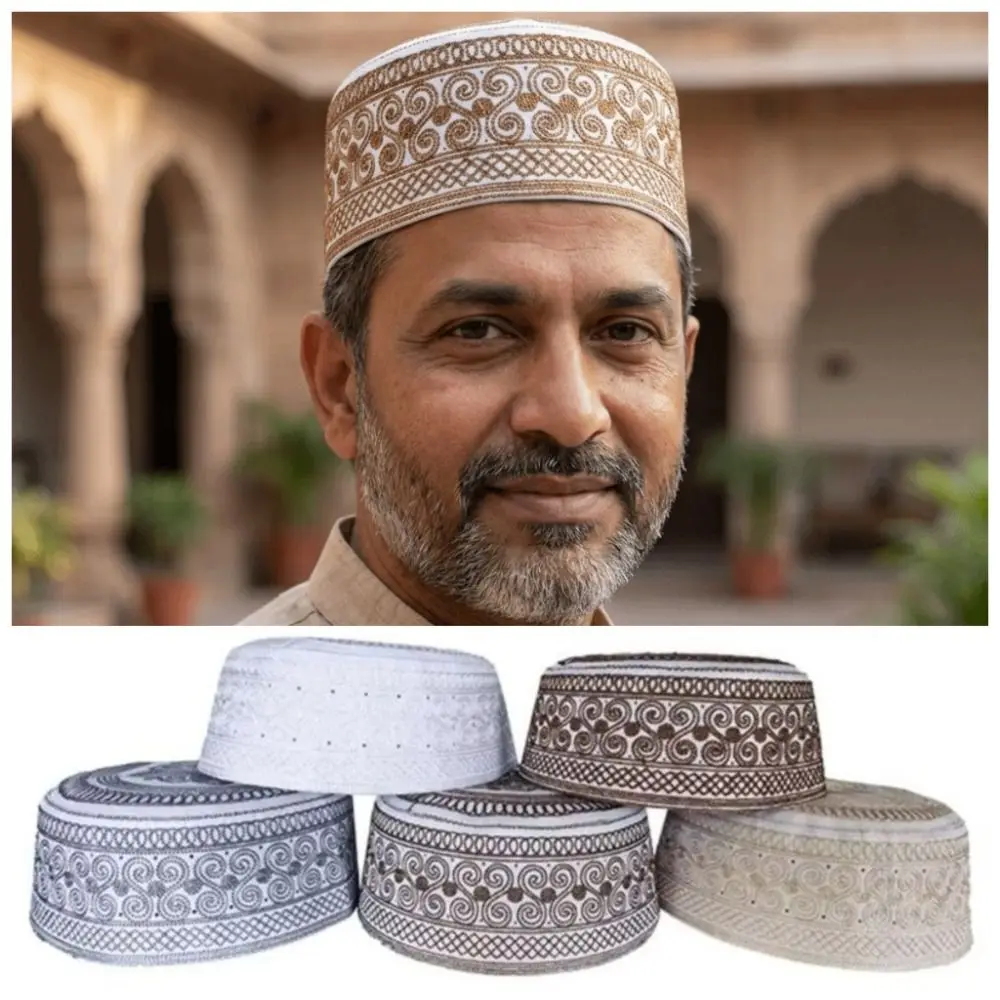 Religious Clothing Traditional Muslim Hat Round Ethnic Style Islam Flat Cap Breathable Thin Embroidery Jewish Hat Prayer Use
Religious Clothing Traditional Muslim Hat Round Ethnic Style Islam Flat Cap Breathable Thin Embroidery Jewish Hat Prayer Use