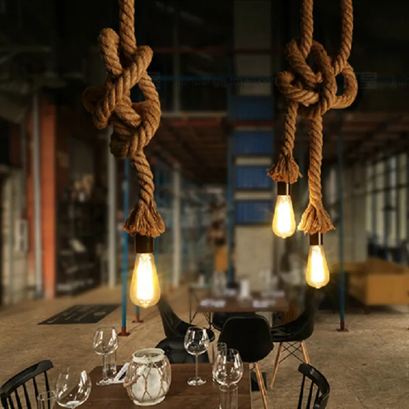 Antique Pendant Lights Long hemp Rope lamps Vintage Industrial Office rural Hotel Bar Modern LED Lighting Mini Ceiling Lamp
Antique Pendant Lights Long hemp Rope lamps Vintage Industrial Office rural Hotel Bar Modern LED Lighting Mini Ceiling Lamp