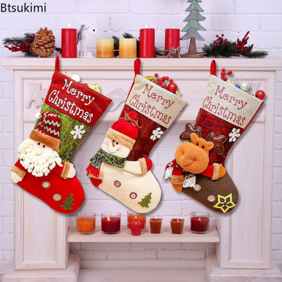 Cartoon Christmas Stocking Christmas Tree Pendant Decorations for Home Xmas Gift Snowflake Big Head Doll Christmas Socks 47CM 
Cartoon Christmas Stocking Christmas Tree Pendant Decorations for Home Xmas Gift Snowflake Big Head Doll Christmas Socks 47CM