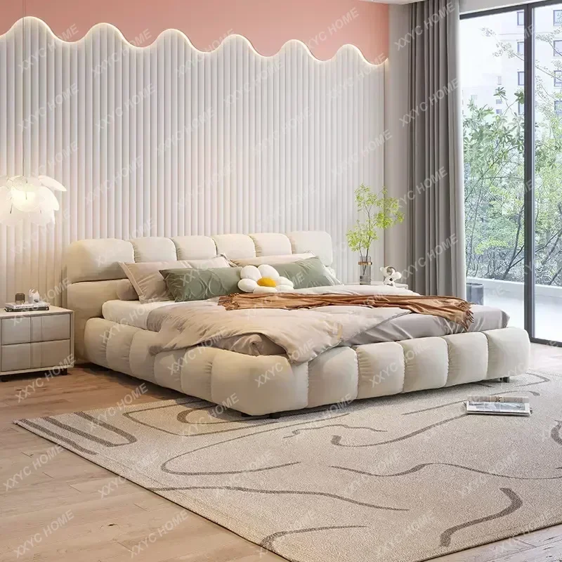 Квадратная тканевая кровать Дизайнерская модель Nordic 1,8 м Двуспальная кремовая кровать в главной спальне
Квадратная тканевая кровать Дизайнерская модель Nordic 1,8 м Двуспальная кремовая кровать в главной спальне