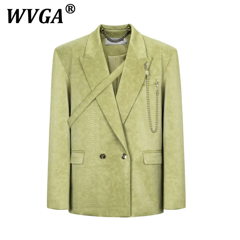 WVGA Autumn New Men Tide Y2K Teacwear High Street Blazer 3D Snake Pattern Leather Steel Chain Niche Chic Casual Suit-Coat W7240
WVGA Autumn New Men Tide Y2K Teacwear High Street Blazer 3D Snake Pattern Leather Steel Chain Niche Chic Casual Suit-Coat W7240