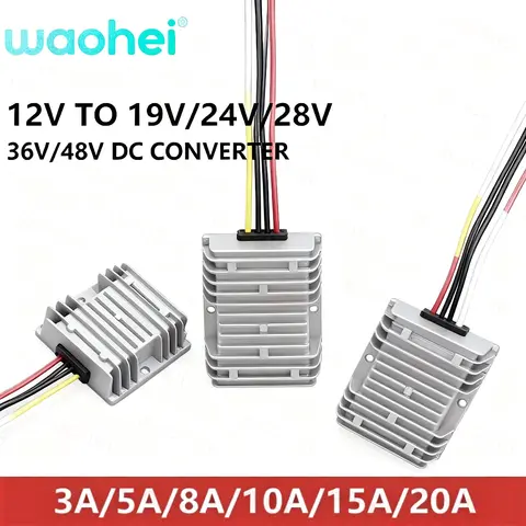 12V to 19V 24V 28V 48V 36V 20A 15A 10A 8A 5A 3A DC-DC Converter Boost Regulator Voltage Step-up Power Module for Car Reliable CE