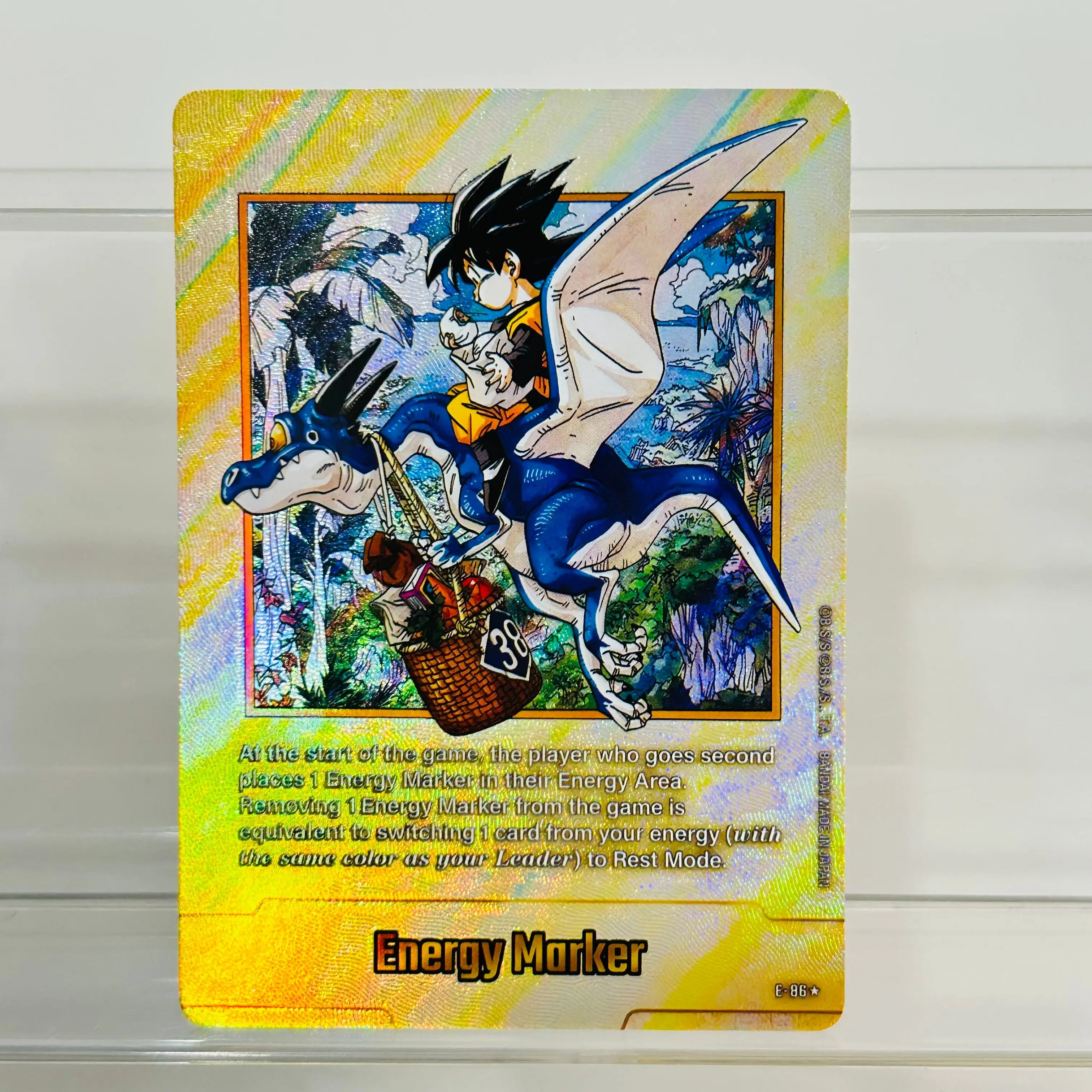 Dragon Ball E-86 Goku DIY Energy Marker Card English Version Gold Foil Holographic Texture Perfect Premium Anime Collection Card
Dragon Ball E-86 Goku DIY Energy Marker Card English Version Gold Foil Holographic Texture Perfect Premium Anime Collection Card
