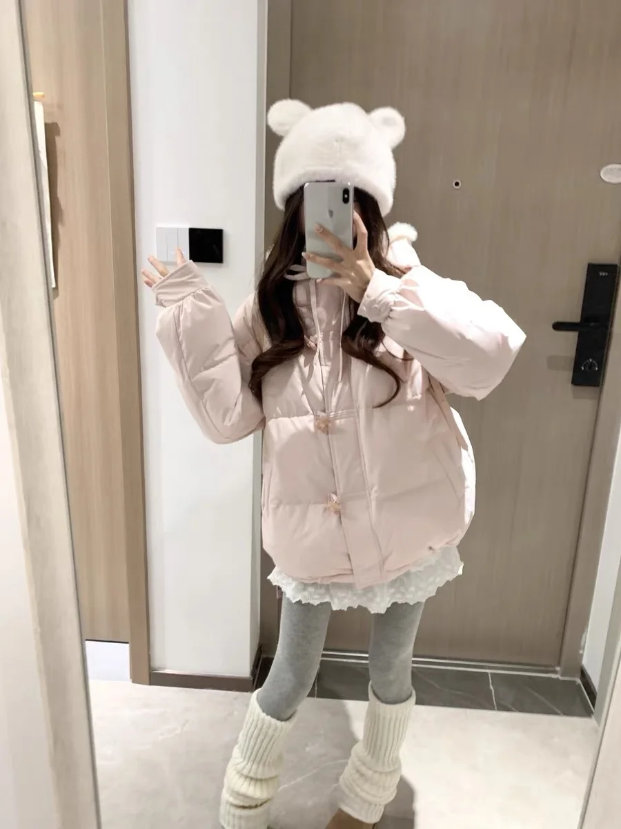 Sweet Pink Fluffy down Cotton Jacket Women's Winter New Small Size Knot Hooded Fur Collar Warm Cotton Coat
Sweet Pink Fluffy down Cotton Jacket Women's Winter New Small Size Knot Hooded Fur Collar Warm Cotton Coat