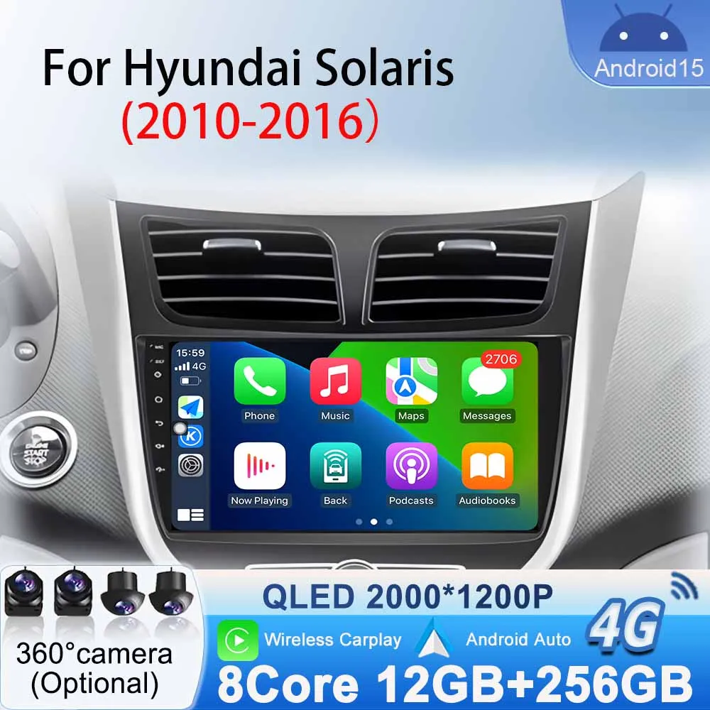 Car Radio Stereo Carplay for Hyundai Solaris 2010 - 2016 Multimedia Video Player Navigation GPS Android Auto No 2din Bluetooth
Car Radio Stereo Carplay for Hyundai Solaris 2010 - 2016 Multimedia Video Player Navigation GPS Android Auto No 2din Bluetooth