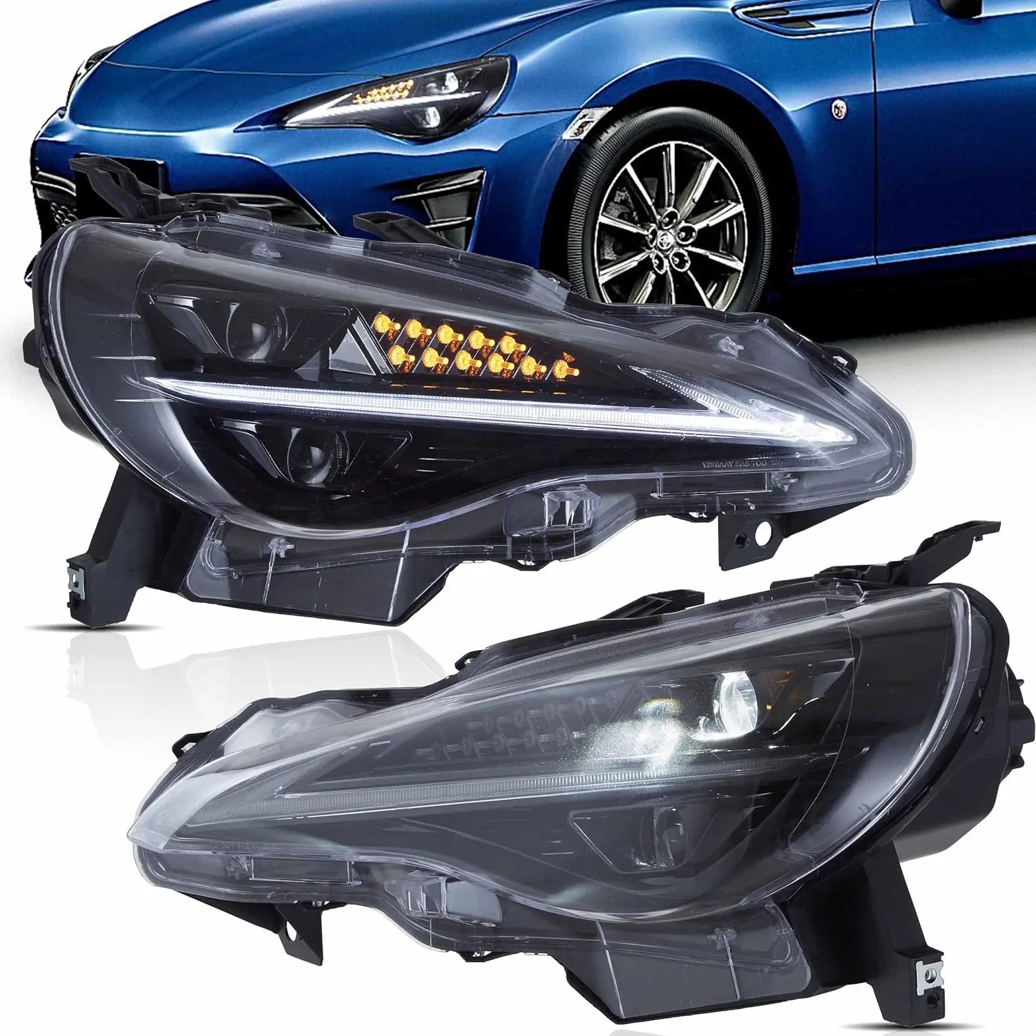 Светодиодные фары, совместимые с Toyota 86 2012-2020/Subaru BRZ 2013-2019/Scion FR-S 2013-2016, фары для проекторов с синей Dyna
Светодиодные фары, совместимые с Toyota 86 2012-2020/Subaru BRZ 2013-2019/Scion FR-S 2013-2016, фары для проекторов с синей Dyna