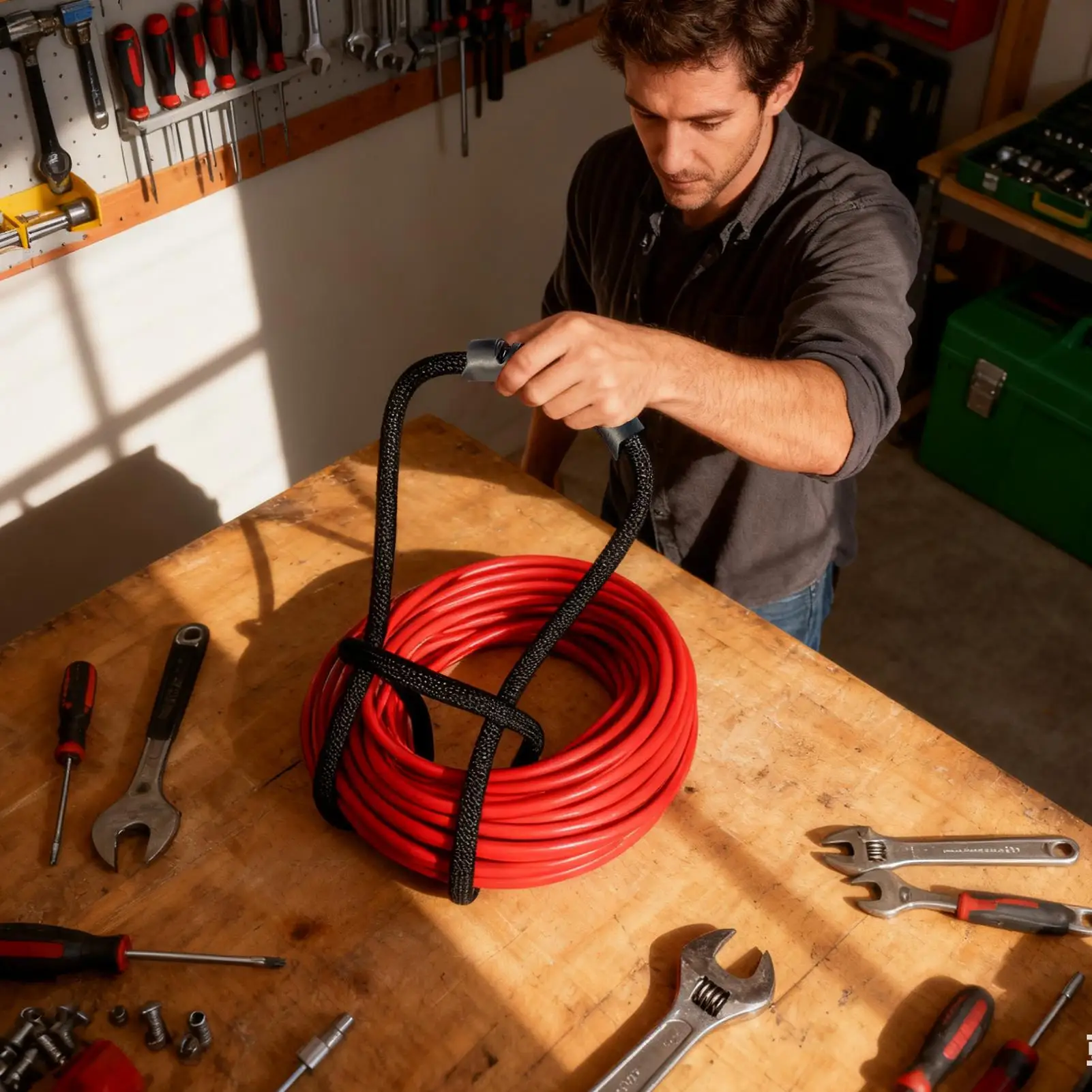 Ремень для хранения шнура Сверхмощный устойчивый к атмосферным воздействиям ремень для шнура с оберточной ручкой для мастерской, перемещения дня, дома, гаража, лодки, дорожного путешествия
Ремень для хранения шнура Сверхмощный устойчивый к атмосферным воздействиям ремень для шнура с оберточной ручкой для мастерской, перемещения дня, дома, гаража, лодки, дорожного путешествия