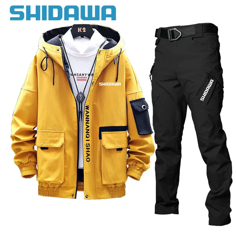 Men's Spring Autumn Fashion Thin Fishing Suit Leisure Outdoor Sports Hooded Jacket+summer Trousers Two-piece Hiking Fishing Suit
Men's Spring Autumn Fashion Thin Fishing Suit Leisure Outdoor Sports Hooded Jacket+summer Trousers Two-piece Hiking Fishing Suit