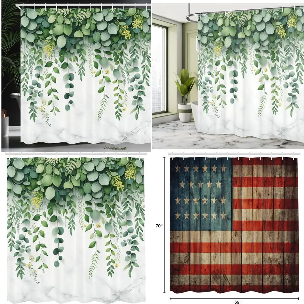 Элегантная занавеска для душа с мраморным принтом, листьями эвкалипта и летними цветами на ткани нейтрального цвета.
Элегантная занавеска для душа с мраморным принтом, листьями эвкалипта и летними цветами на ткани нейтрального цвета.