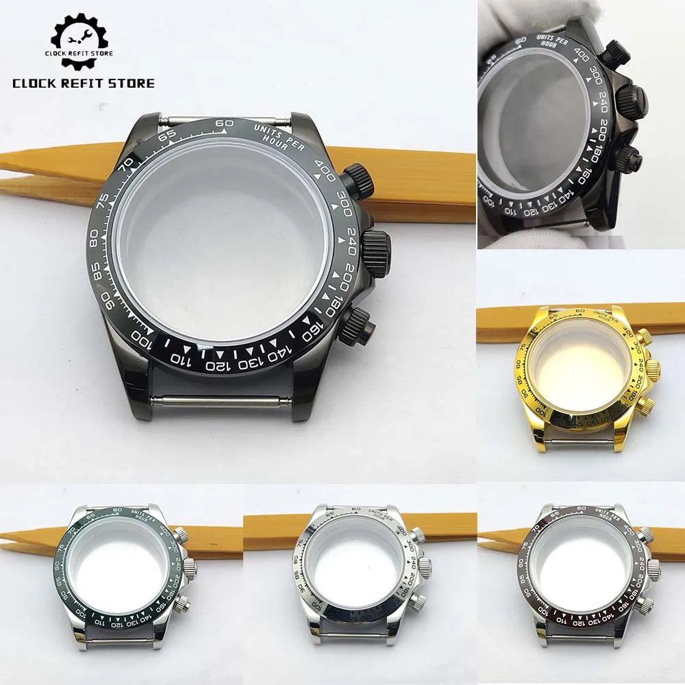 39.5 mm men's stainless steel case, Japanese VK63 movement, 3-eye chronograph case, multifunction quartz watch, water resistant
39.5 mm men's stainless steel case, Japanese VK63 movement, 3-eye chronograph case, multifunction quartz watch, water resistant