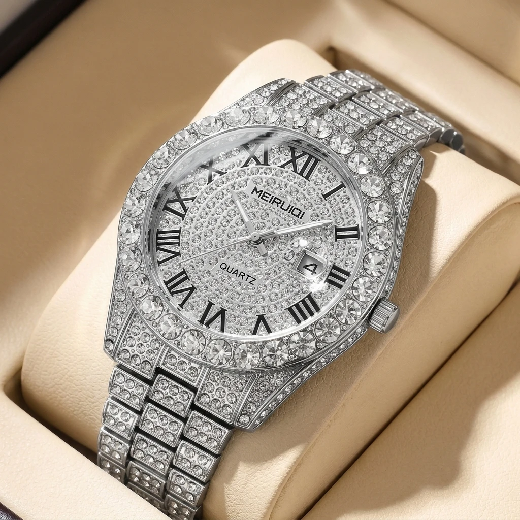 1 piece Shining Fully Decorated Fashion Watch with Roman Numeral Dial, Exquisite and Elegant Trendy Daily
1 piece Shining Fully Decorated Fashion Watch with Roman Numeral Dial, Exquisite and Elegant Trendy Daily
