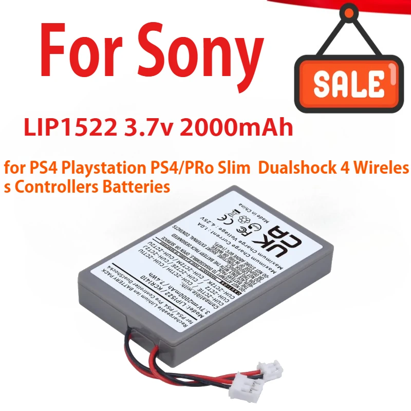 4/10Pcs 2000mAh PS4 Battery Replacement for Sony PS4 Playstation PS4/PRo Slim LIP1522 Dualshock 4 Wireless Controllers Batteries
4/10Pcs 2000mAh PS4 Battery Replacement for Sony PS4 Playstation PS4/PRo Slim LIP1522 Dualshock 4 Wireless Controllers Batteries