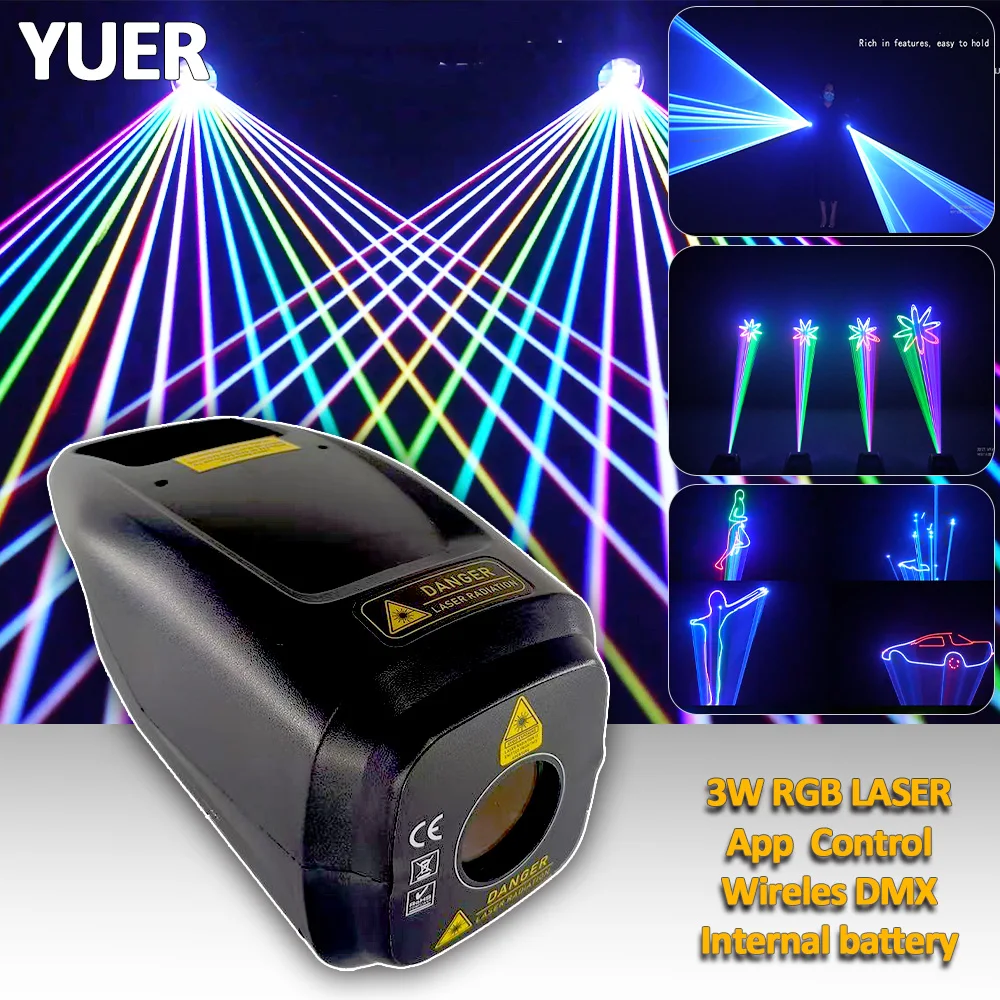 YUER 3 Вт RGB аккумуляторная батарея с управлением через приложение Ручное лазерное освещение для Dj Свадьба Крытая вечеринка Рождественское шоу событие Дискотека проектор
YUER 3 Вт RGB аккумуляторная батарея с управлением через приложение Ручное лазерное освещение для Dj Свадьба Крытая вечеринка Рождественское шоу событие Дискотека проектор