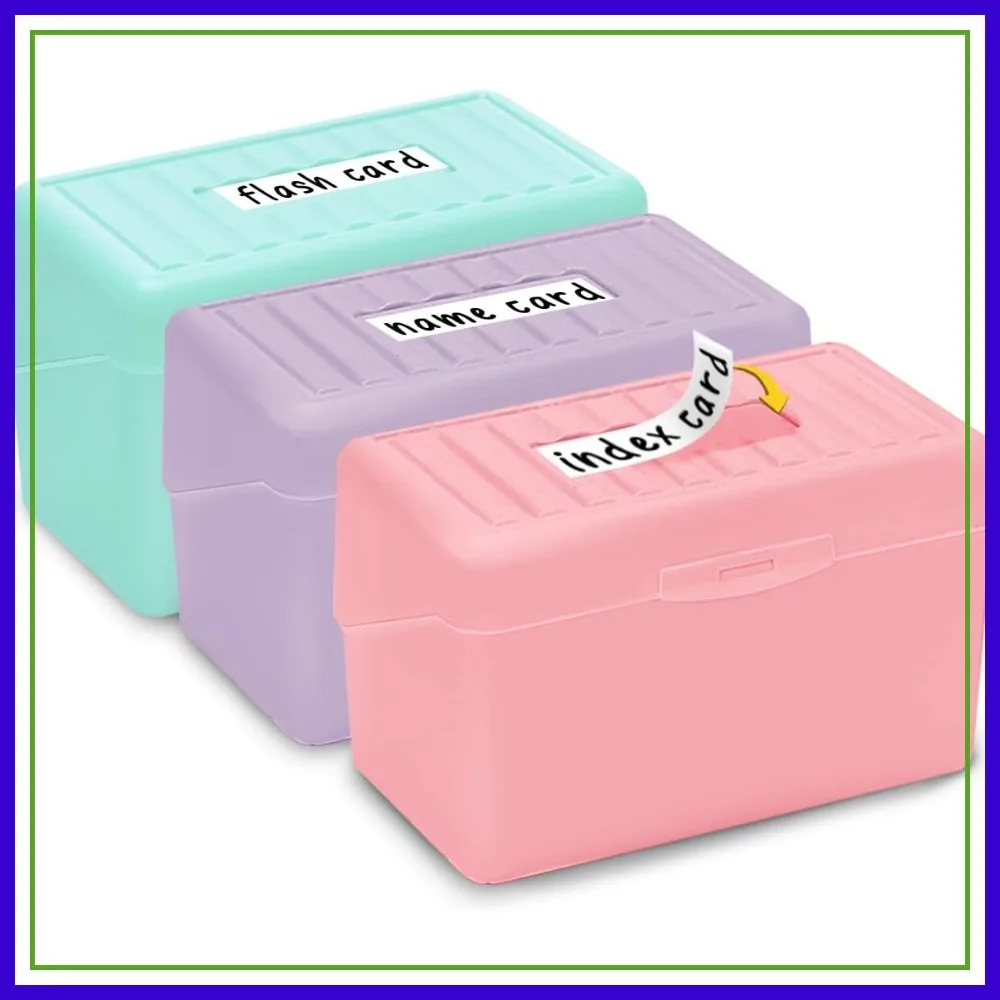 H4D Index Card Holder 3x5, Index Card Box Organizer Case, 3x5 Flash Note Card Holder, 3 Packs Pastel Colors
H4D Index Card Holder 3x5, Index Card Box Organizer Case, 3x5 Flash Note Card Holder, 3 Packs Pastel Colors