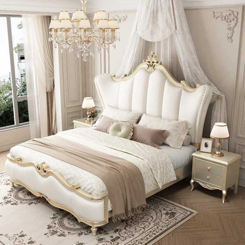 Gold Pretty King Size Bed Frame Modern Luxury Villa Princess Double Bed Solid Wood Camas De Dormitorio Bedroom Set Furniture
Gold Pretty King Size Bed Frame Modern Luxury Villa Princess Double Bed Solid Wood Camas De Dormitorio Bedroom Set Furniture