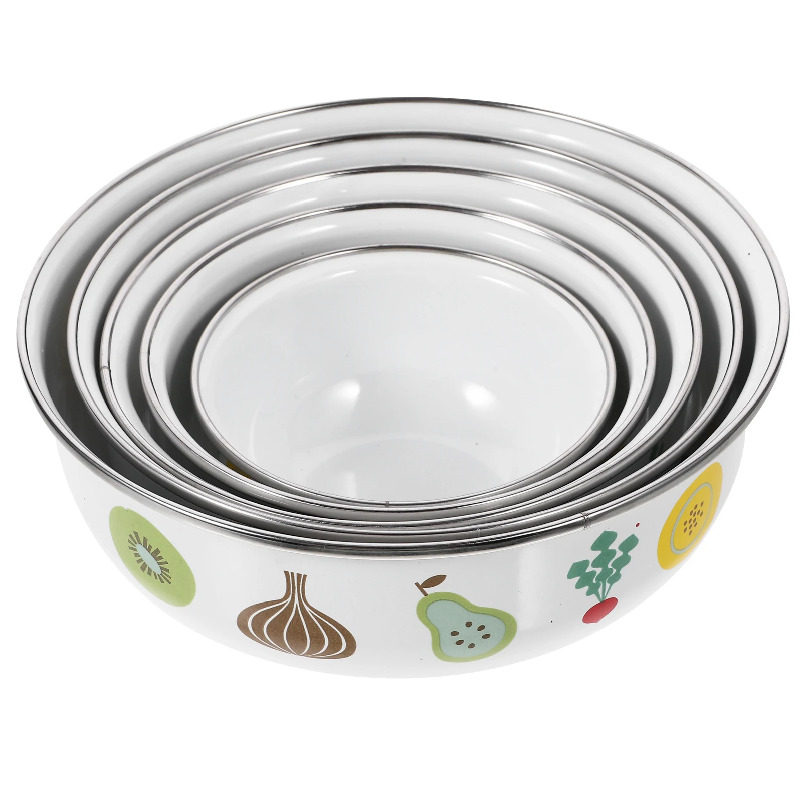 5 Pcs Preservation Bowls Enamel Deepen Food Containers Salad Soup Fruit Bowls Lightweight Portable Sealing Home Camping Picnics
5 Pcs Preservation Bowls Enamel Deepen Food Containers Salad Soup Fruit Bowls Lightweight Portable Sealing Home Camping Picnics