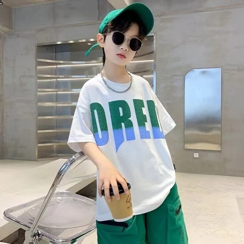 Cotton Fashion baby boys Clothing sets Korean Version Little kids Short sleeves Clothes Suits summer
Cotton Fashion baby boys Clothing sets Korean Version Little kids Short sleeves Clothes Suits summer
