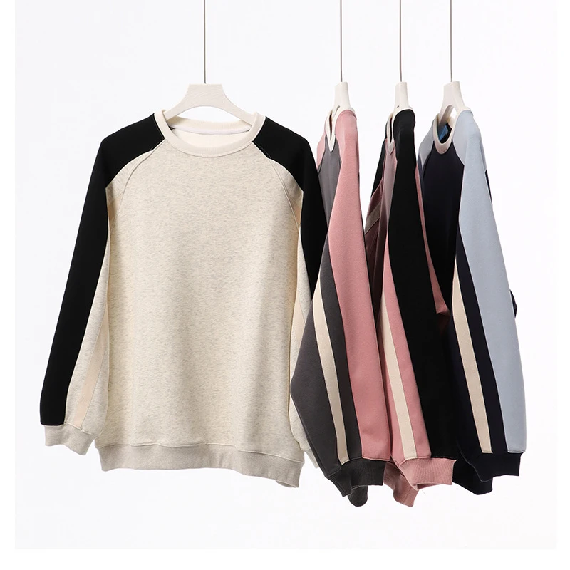Hit Color Oversize Sweatshirts Women Long Sleeve Loose Casual O-Neck Pullovers Fashion Jumper Hoodies
Hit Color Oversize Sweatshirts Women Long Sleeve Loose Casual O-Neck Pullovers Fashion Jumper Hoodies