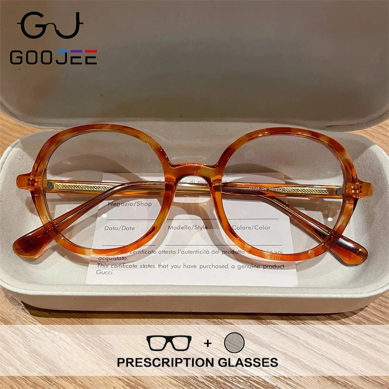 GOOJEE Retro TR90 Anti Blue Light Reading Glasses Women Photochromic Prescription Glasses Myopia Customize Luxury Eyewear
GOOJEE Retro TR90 Anti Blue Light Reading Glasses Women Photochromic Prescription Glasses Myopia Customize Luxury Eyewear