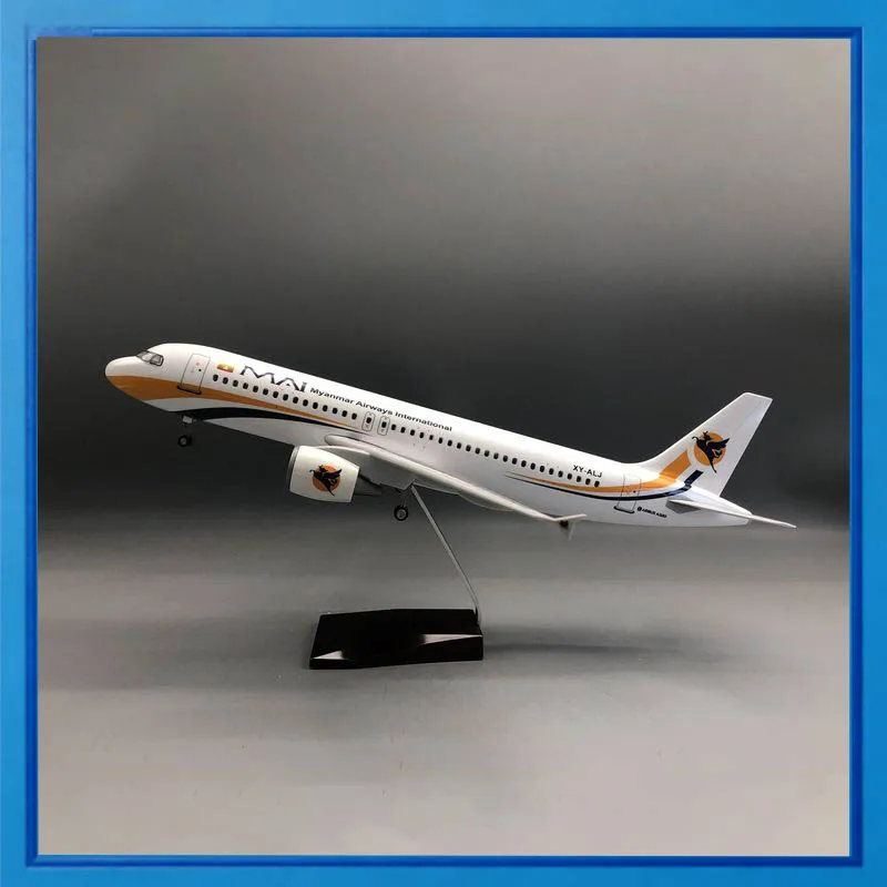 320 Myanmar Airlines aircraft model 47cm with lights and wheels simulation static model
320 Myanmar Airlines aircraft model 47cm with lights and wheels simulation static model
