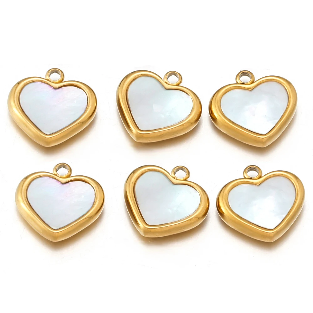 5pcs Stainless Steel Heart Shape Pendant Base with Real Shell Charms for DIY Earrings Bracelet Necklace Jewelry Making Supplies
5pcs Stainless Steel Heart Shape Pendant Base with Real Shell Charms for DIY Earrings Bracelet Necklace Jewelry Making Supplies
