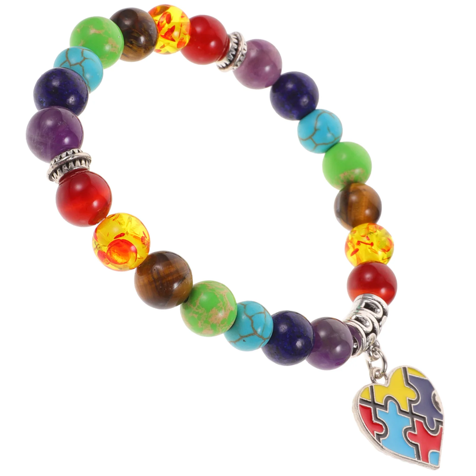 Heart Pendant Beaded Bracelet Natural Stone Lightweight Colorful Decorative Stone Bracelet Gift for Women Girls Travel Dating
Heart Pendant Beaded Bracelet Natural Stone Lightweight Colorful Decorative Stone Bracelet Gift for Women Girls Travel Dating