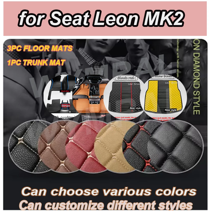 LUXURY Customized Artificial Leather Car Floor Mat For Seat Leon MK2 2006 2007 2008 2009 2010
LUXURY Customized Artificial Leather Car Floor Mat For Seat Leon MK2 2006 2007 2008 2009 2010