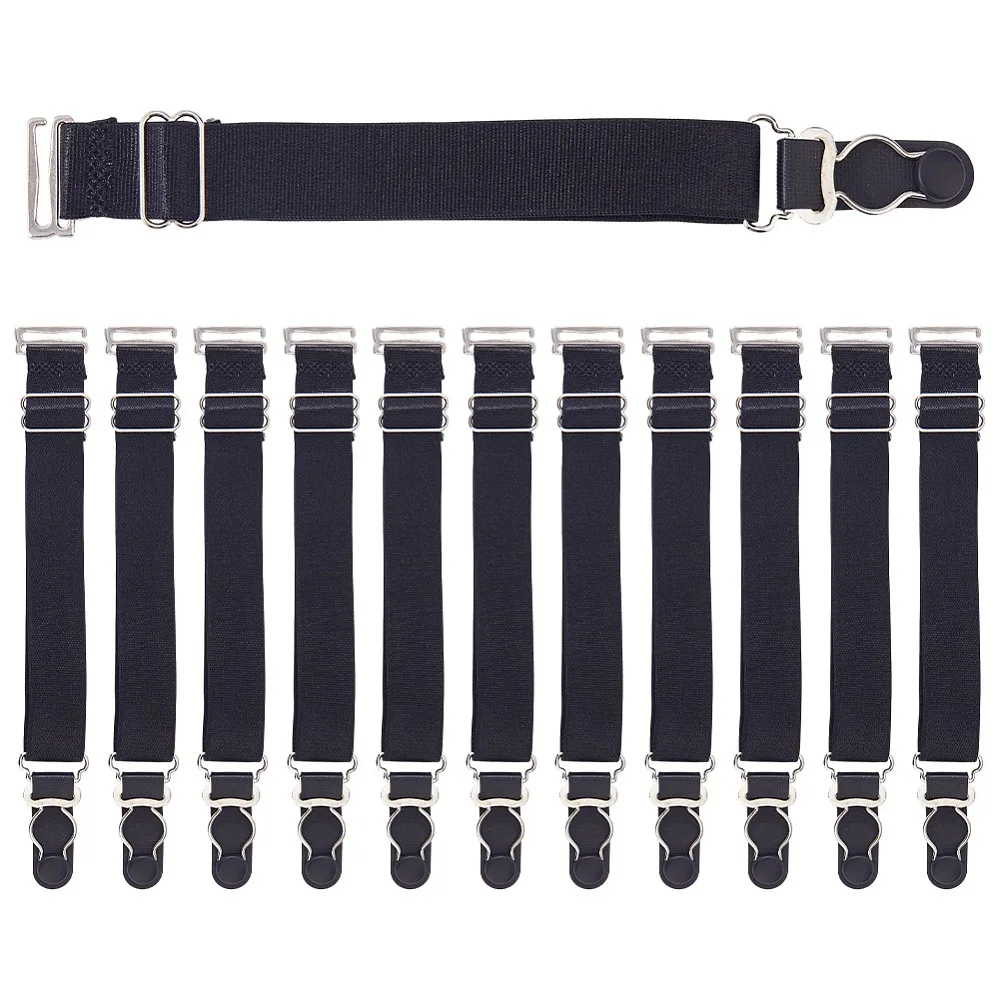 12Pcs Polyester Leg Garters for Thigh Elastic Adjustable Leg Garters for Women Girls with Alloy Findings Black 260x22.5x1~5mm
12Pcs Polyester Leg Garters for Thigh Elastic Adjustable Leg Garters for Women Girls with Alloy Findings Black 260x22.5x1~5mm