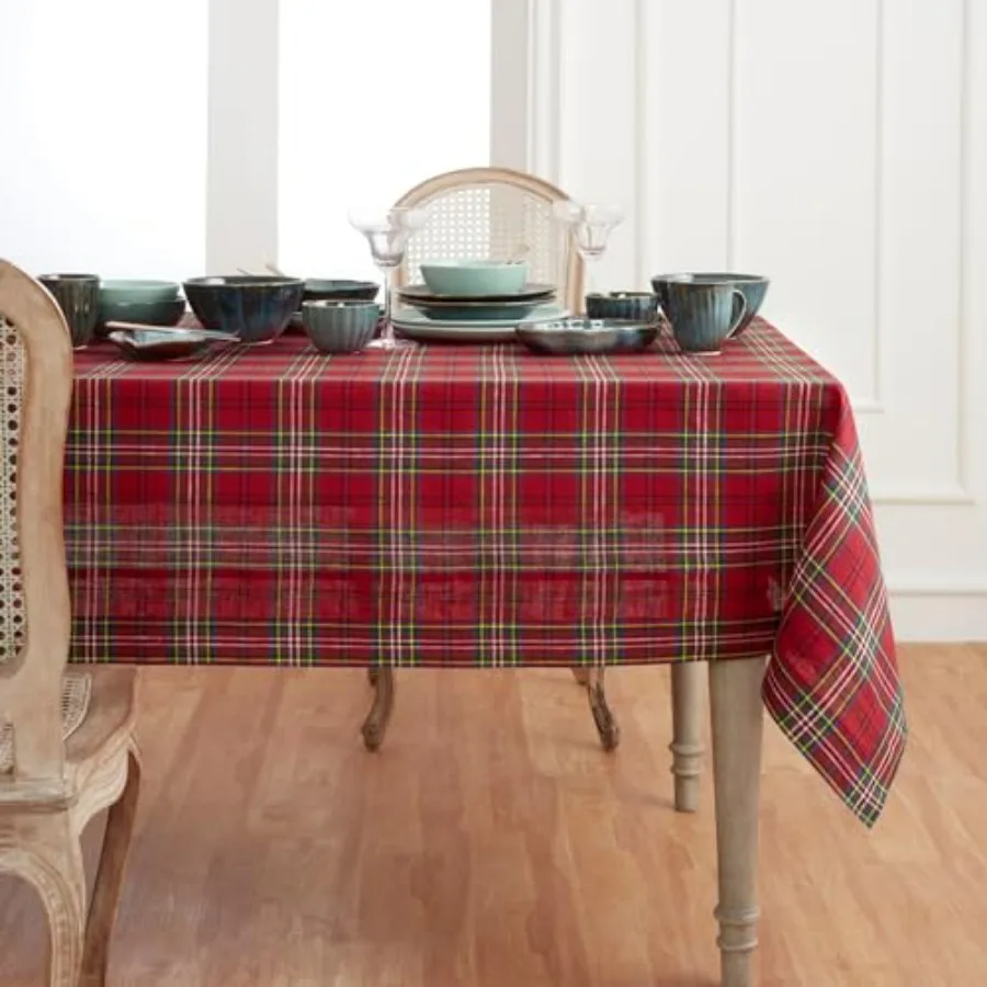 Linen Tablecloth 60 x 144 Inch - 100 Pure Linen Red Classic Tartan Plaid Table Cloth for Rectangle Tables - Machine Washable
Linen Tablecloth 60 x 144 Inch - 100 Pure Linen Red Classic Tartan Plaid Table Cloth for Rectangle Tables - Machine Washable