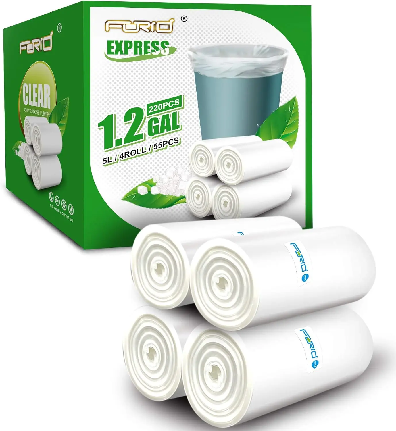 1.2 Gallon Small Trash Bags, 220 Count Clear Garbage Bags for Bathroom Office Bedroom, 5L Wastebasket Liners, Durable & Thick
1.2 Gallon Small Trash Bags, 220 Count Clear Garbage Bags for Bathroom Office Bedroom, 5L Wastebasket Liners, Durable & Thick