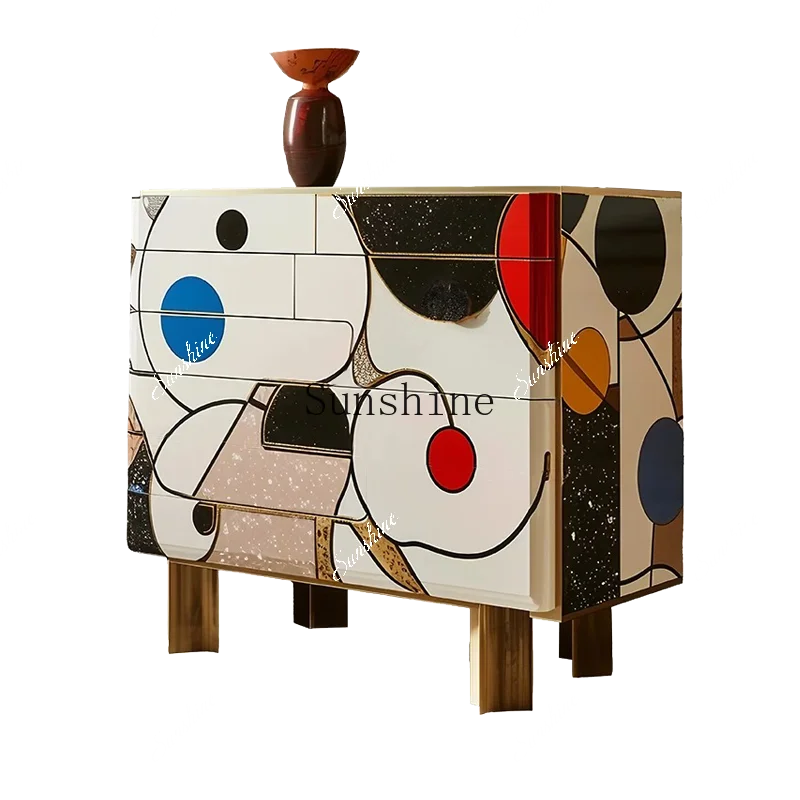 Italian light luxury high sense art painting paint solid wood side cabinet FT
Italian light luxury high sense art painting paint solid wood side cabinet FT