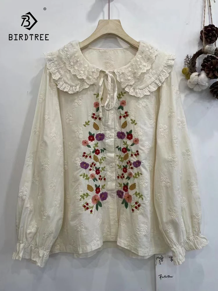 New Autumn Cotton Long Sleeve Shirt, Women Peter Pan Collar Embroidery Tops, Mori Girl Sweet Loose Blouse, 2025 Spring T4D422CC
New Autumn Cotton Long Sleeve Shirt, Women Peter Pan Collar Embroidery Tops, Mori Girl Sweet Loose Blouse, 2025 Spring T4D422CC