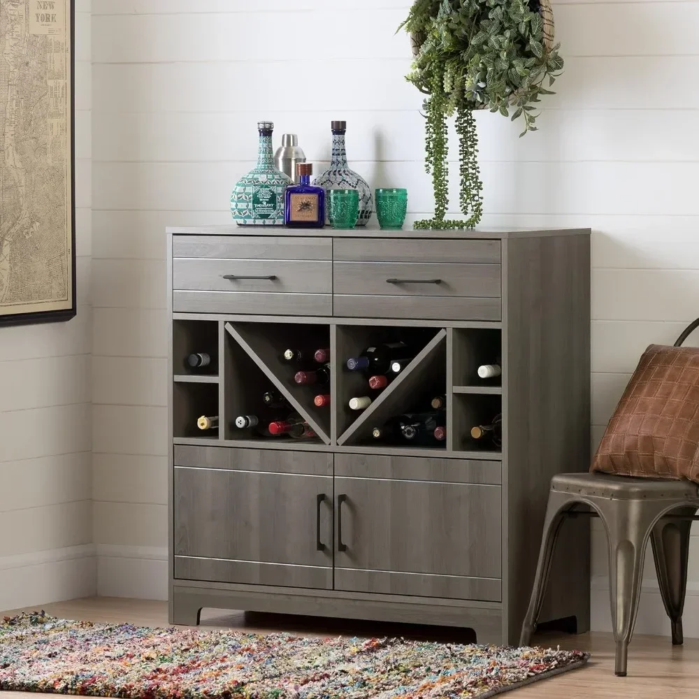 Bar cabinet with wine and bottle storage room, with drawer racks suitable for household use
Bar cabinet with wine and bottle storage room, with drawer racks suitable for household use
