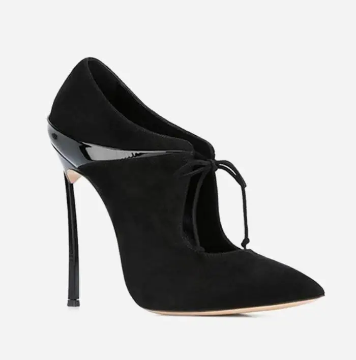 Black Burgundy Patchwork Metal Blade Heel Pumps for Women Pointed Toe Stiletto Heels Bow Lace- Up Sandals Boots Zapatillas Mujer
Black Burgundy Patchwork Metal Blade Heel Pumps for Women Pointed Toe Stiletto Heels Bow Lace- Up Sandals Boots Zapatillas Mujer
