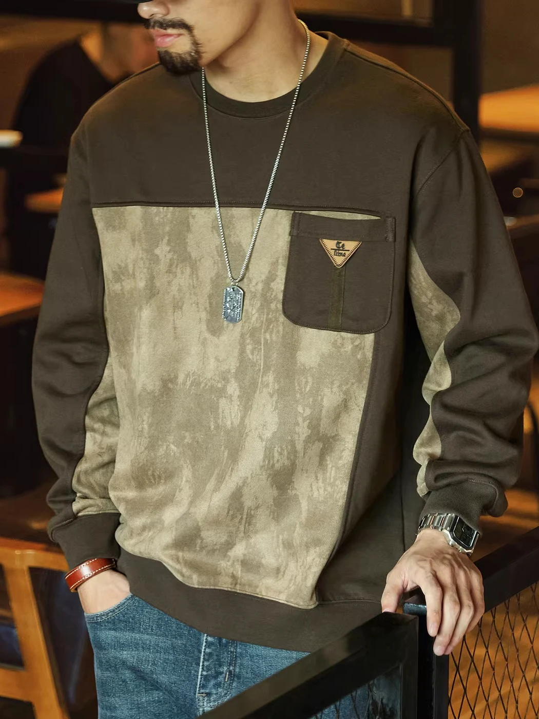 Large Size American Sle Heavyweight Suede ket Sweatirt Men's Spring Autumn Loose Casual Overhead round Ne Top
Large Size American Sle Heavyweight Suede ket Sweatirt Men's Spring Autumn Loose Casual Overhead round Ne Top