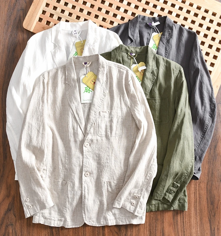 Natural Linen Men's Lightweight Casual Suit Jacket Breathable Sweat Absorbent Spring Summer Fashion Basic Standard Fit
Natural Linen Men's Lightweight Casual Suit Jacket Breathable Sweat Absorbent Spring Summer Fashion Basic Standard Fit
