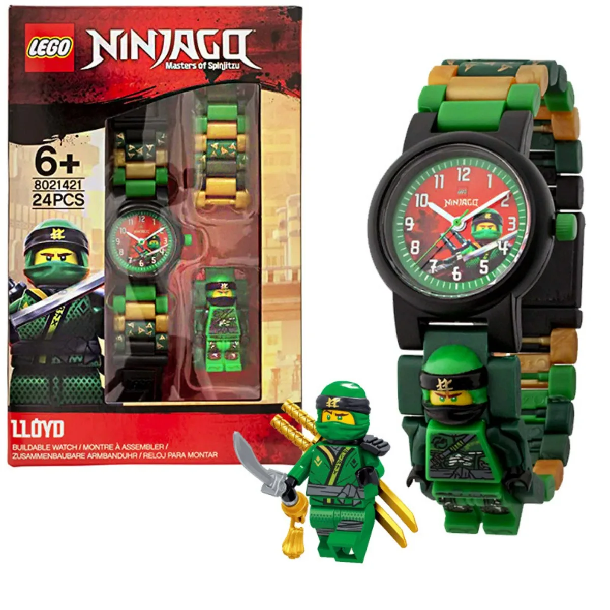 Набор строительных блоков LEGO NINJAGO Watch GREEN LLOYD Master of Spinjitzu, игрушки из сборных блоков, подарок на день рождения 8021421
Набор строительных блоков LEGO NINJAGO Watch GREEN LLOYD Master of Spinjitzu, игрушки из сборных блоков, подарок на день рождения 8021421