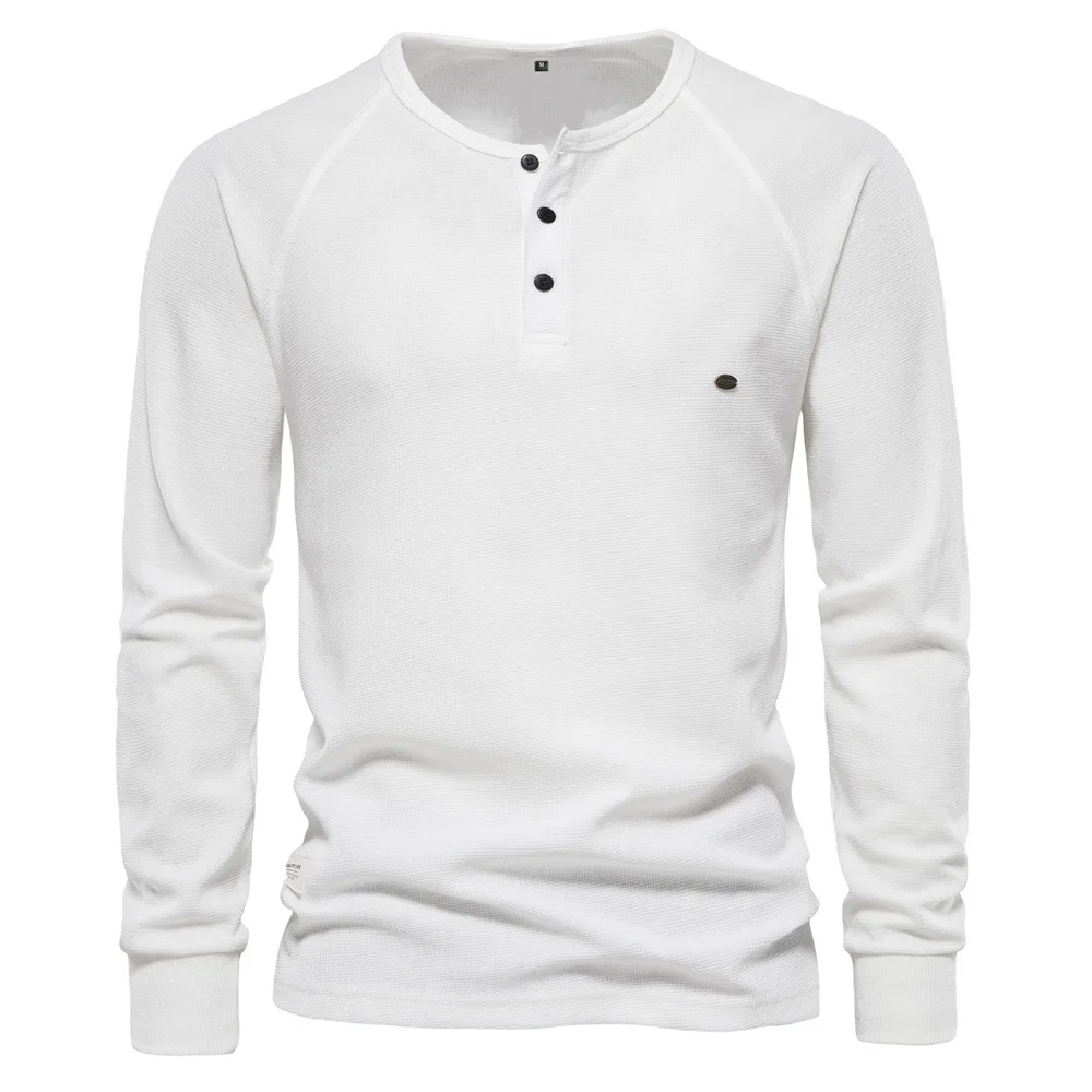 2025 New Men’s T-Shirts Waffle Henley Collar Men's Tops Tee Shirts Solid Color Pullover Long Sleeve T-Shirt for Men
2025 New Men’s T-Shirts Waffle Henley Collar Men's Tops Tee Shirts Solid Color Pullover Long Sleeve T-Shirt for Men