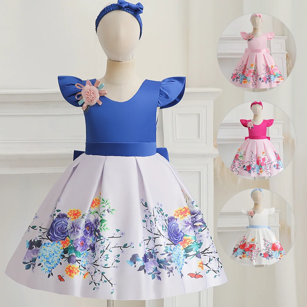 ELBCOS 3-14T Girls Color Block Printing Floral Short Batwing Sleeve Satins Costumes Daily Full Dress
ELBCOS 3-14T Girls Color Block Printing Floral Short Batwing Sleeve Satins Costumes Daily Full Dress