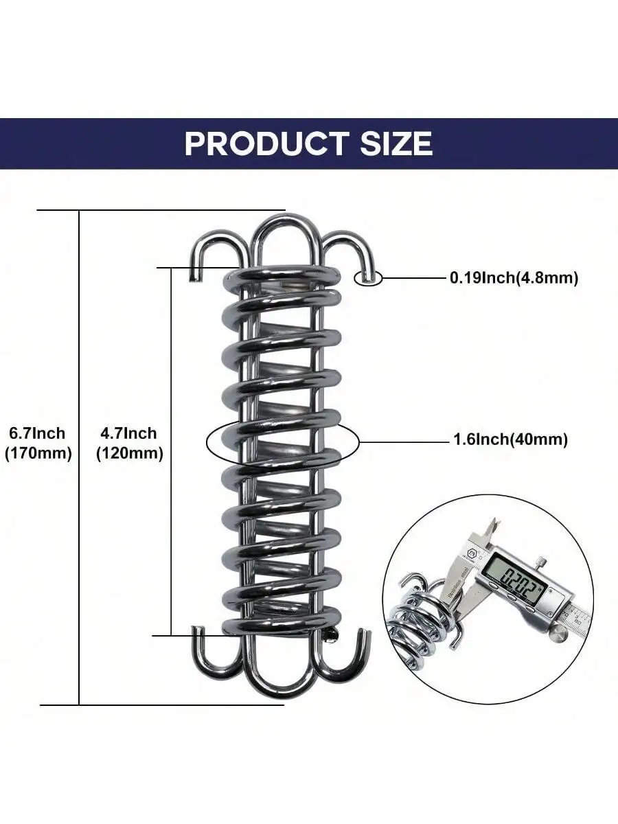 Heavy Duty Stainless Steel Porch Swing Spring For Hammock Chair Punching Bag
Heavy Duty Stainless Steel Porch Swing Spring For Hammock Chair Punching Bag