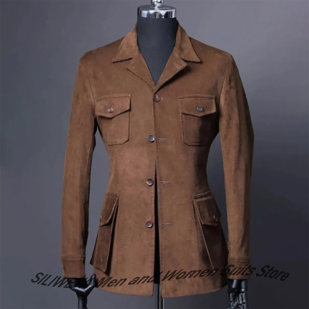 Modern Elegant Suede Jacket For Men Single Breasted Slim Fit Business Wedding Casual Blazer Only One Piece Custom Made
Modern Elegant Suede Jacket For Men Single Breasted Slim Fit Business Wedding Casual Blazer Only One Piece Custom Made
