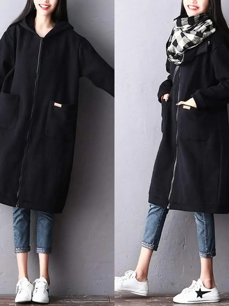 plus Size Women's Hoodie Jacket Thickened Long Zipper Cardigan Outerwear Autumn Winter New Style Comfortable Soft Polyester
plus Size Women's Hoodie Jacket Thickened Long Zipper Cardigan Outerwear Autumn Winter New Style Comfortable Soft Polyester