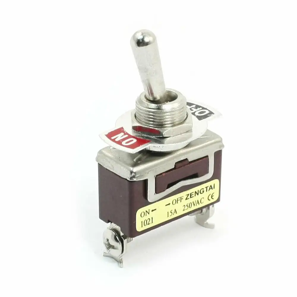 Heavy Duty SPST 2Pin 2 Terminal 10A AC 250V ON/OFF Rocker Toggle Switch E-TEN1021
Heavy Duty SPST 2Pin 2 Terminal 10A AC 250V ON/OFF Rocker Toggle Switch E-TEN1021