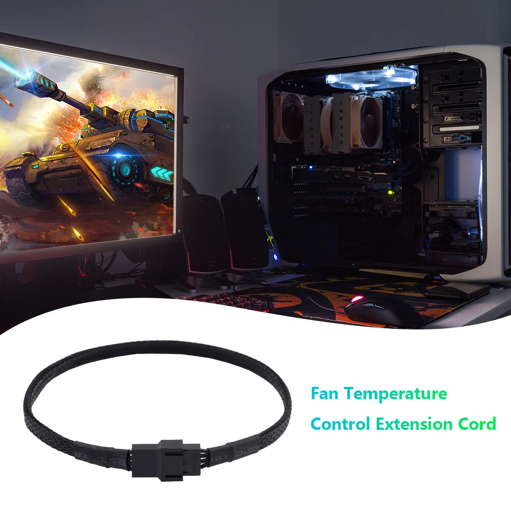 CPU Fan Temperature Control Extension Cable 30cm 4 Pin Motherboard PC Computer Case Cooling System Extension Cord
CPU Fan Temperature Control Extension Cable 30cm 4 Pin Motherboard PC Computer Case Cooling System Extension Cord